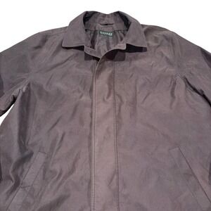 Lauren Ralph Lauren Overcoat Mens 48R Brown Hidden Button Jacket EDARR-2AR0011